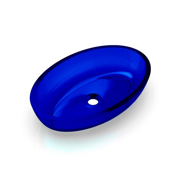Knief Oval Shape Раковина накладная, без отв, из полимерного материала, цвет: Marine blue # XXX