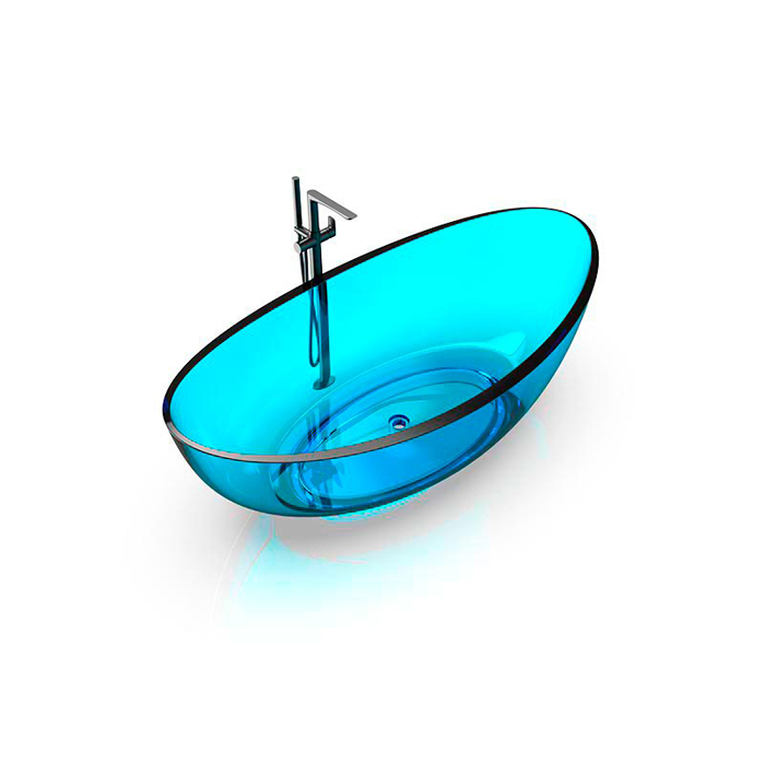 Knief Oval Shape Ванна отдельностоящая, из полимерного материала, цвет: Aquamarin Blue # 100