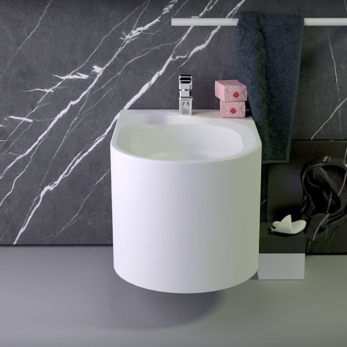 KNIEF Pearl Биде подвесное с 1 отв под смеситель, цвет: белый матовый
