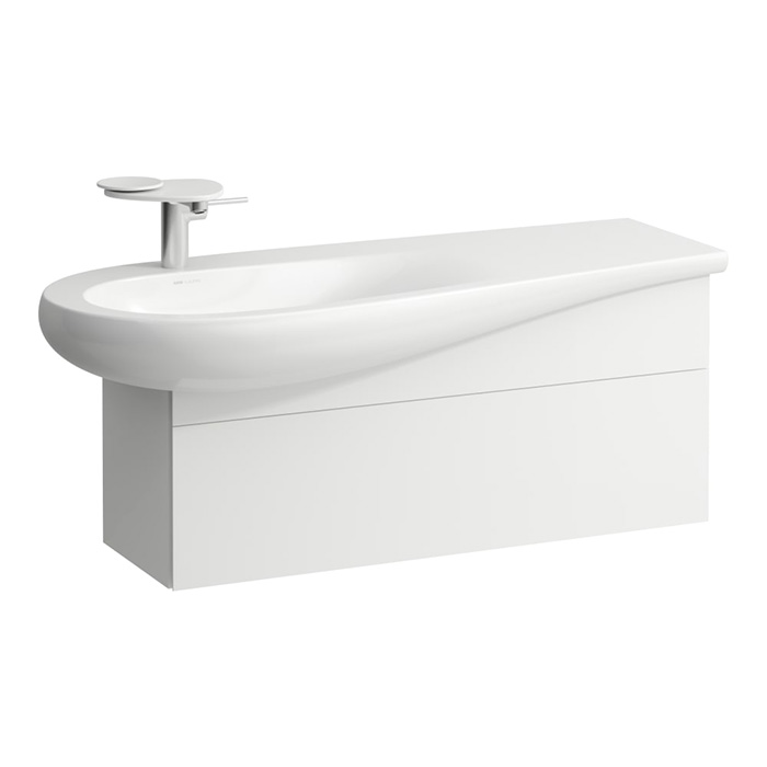 Laufen Alessi One Тумба подвесная, с раковиной, слив слева, цвет: белый матовый