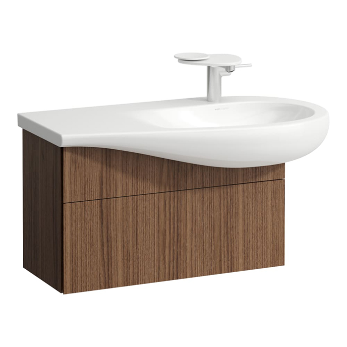 Laufen Alessi One Тумба подвесная с раковиной, с 1 ящиком, натуральный шпон, цвет: орех