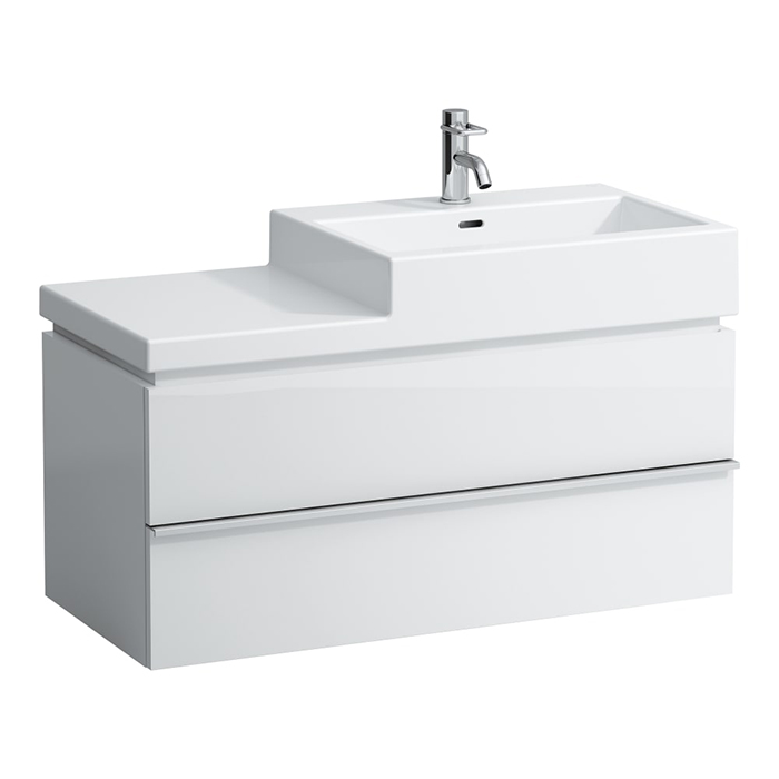 Laufen Case For Living City Тумба с раковиной, 2 ящика, цвет: белый матовый