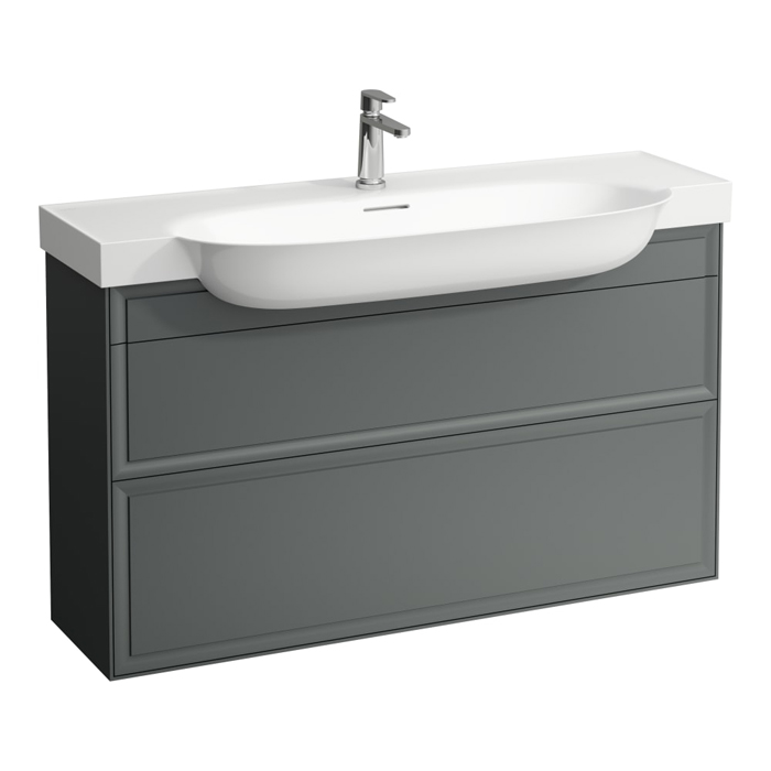 Laufen New Classic Тумба с раковиной, 2 ящика, подвесная, цвет: серый