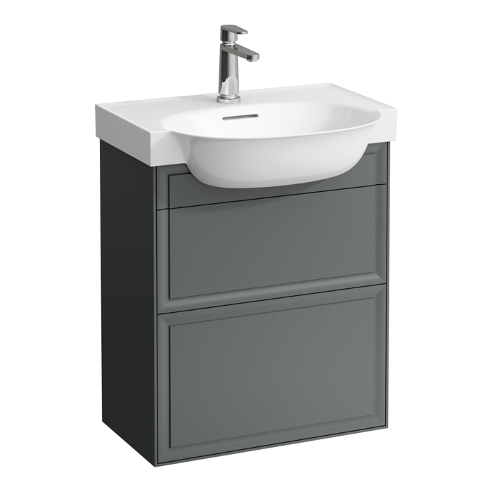 Laufen New Classic Тумба с раковиной, 2 ящика, подвесная, цвет: серый