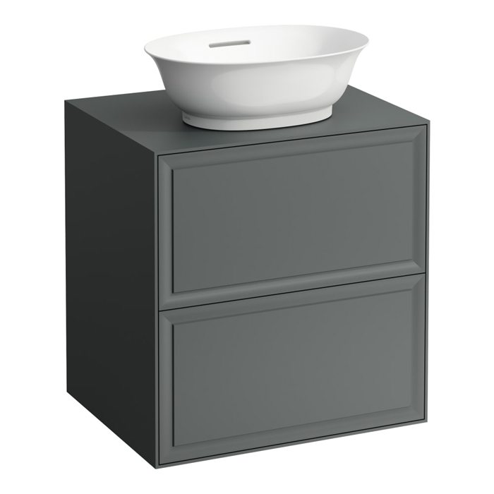 Laufen New Classic Тумба с раковиной, 2 ящика, подвесная, цвет: серый