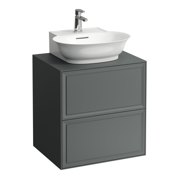 Laufen New Classic Тумба с раковиной, 2 ящика, подвесная, цвет: серый