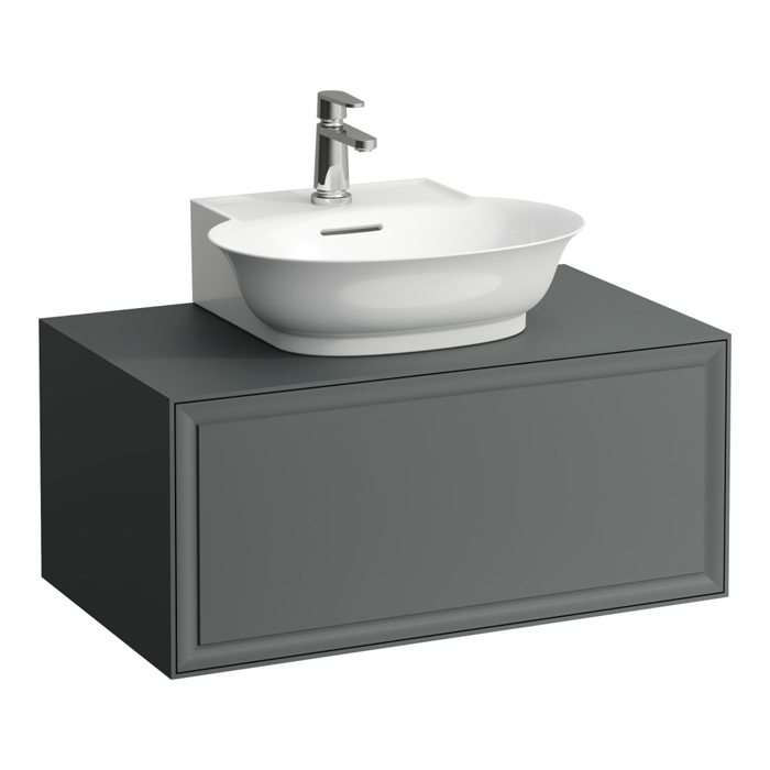 Laufen New Classic Тумба с раковиной, 1 ящиком, подвесная, цвет: серый
