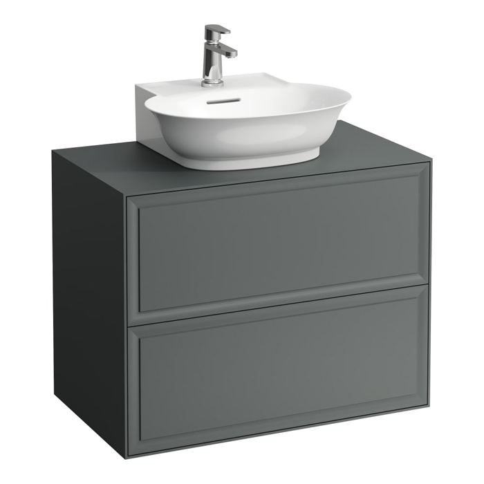 Laufen New Classic Тумба с раковиной, 2 ящиками, подвесная, цвет: серый