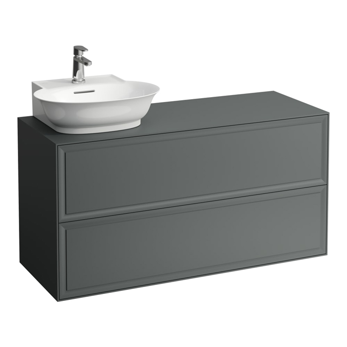 Laufen New Classic Тумба с раковиной, SX, 2 ящика, подвесная, цвет: серый