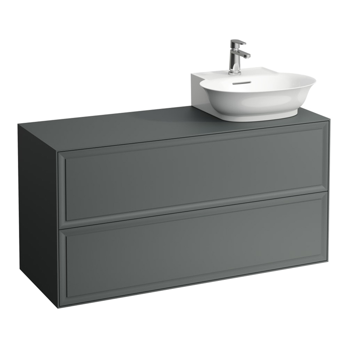 Laufen New Classic Тумба с раковиной, DX, 2 ящика, подвесная, цвет: серый