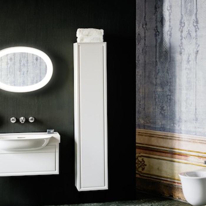 Laufen New Classic Колонна высокий подвесной, 4 полочки, 1 дверка - петли слева, цвет: белый глянцевый