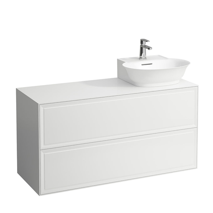 Laufen New Classic Тумба с раковиной, DX, 2 ящика, подвесная, цвет: белый глянцевый