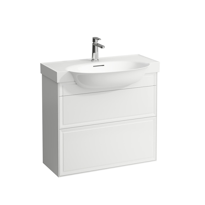Laufen New Classic Тумба с раковиной, 2 ящика, подвесная, цвет: белый глянцевый