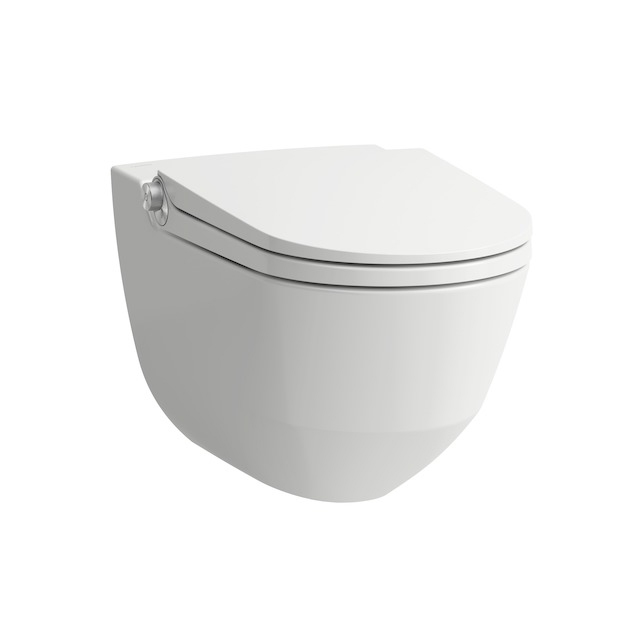 Laufen Cleanet Riva Унитаз-биде подвесной, безободковый, пульт управления, с сиденьем, покрытие LCC, цвет: белый