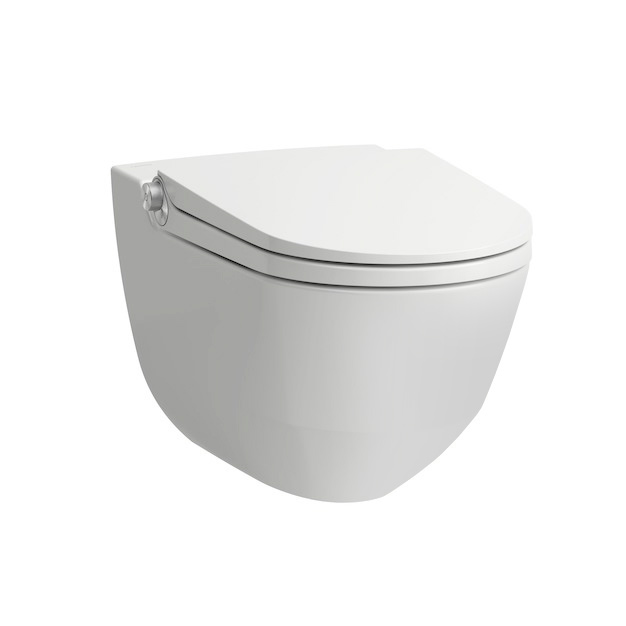Laufen Cleanet Riva Унитаз-биде подвесной, безободковый, пульт управления, с сиденьем, покрытие LCC, цвет: белый матовый