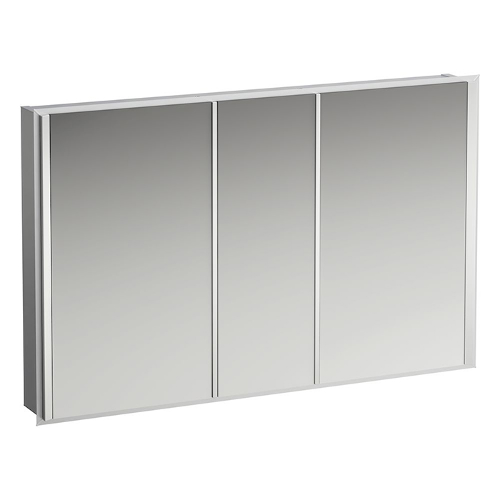 Laufen Frame 25 Зеркальный шкаф, 3 двери, LED подсветка, подсветка снизу, сенсорный выключатель, 2 розетки