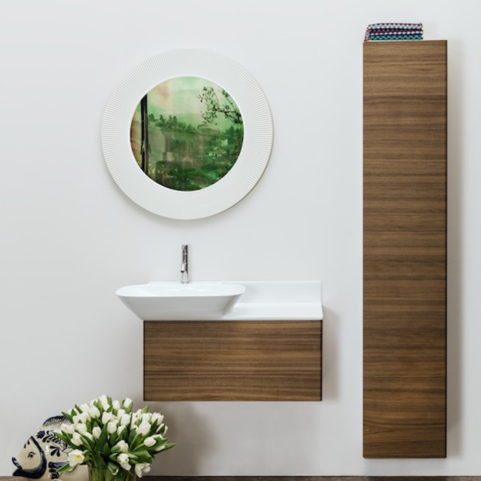 Laufen INO Шкаф подвесной, с 1 дверцей, SX, цвет: темный орех