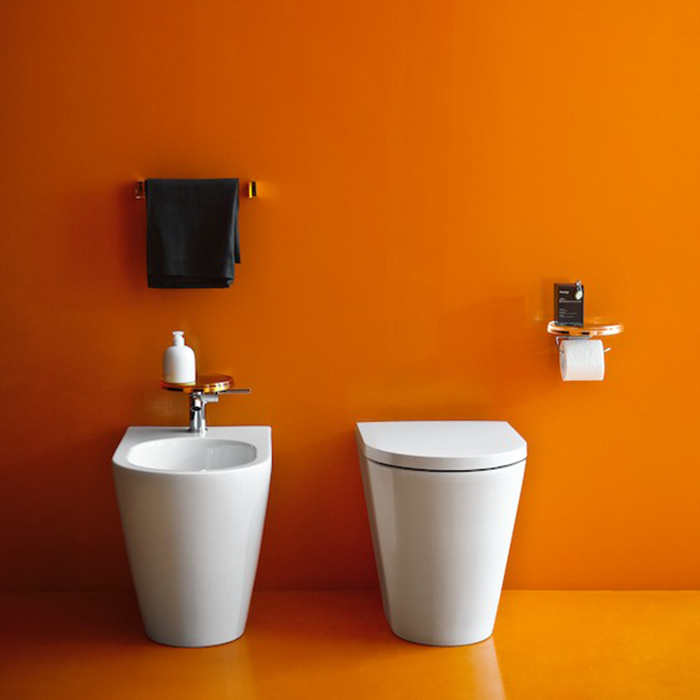 Laufen Kartell Биде напольное с 1 отв. под смеситель, без боковых отв, цвет: белый
