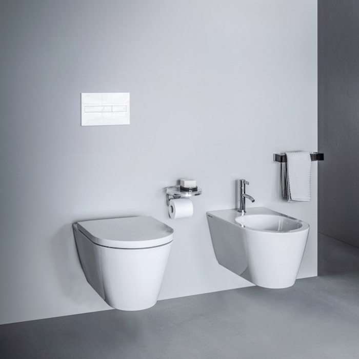 Laufen Kartell Биде подвесное, с 1 отв. под смеситель, без боковых отв, с покр. LCC, цвет: белый