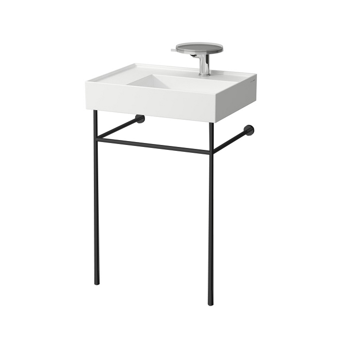 Laufen Kartell Консоль, с раковиной на 1 отв, напольная, Sx, покрытие LCC, цвет: черный матовый