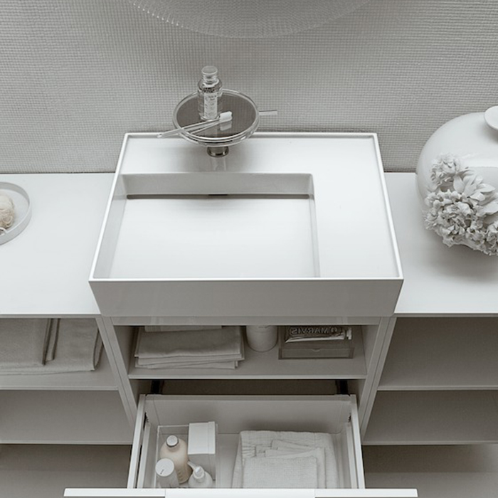 Laufen Kartell Раковина, 1 отв, без перелива, полка справа, цвет: белый