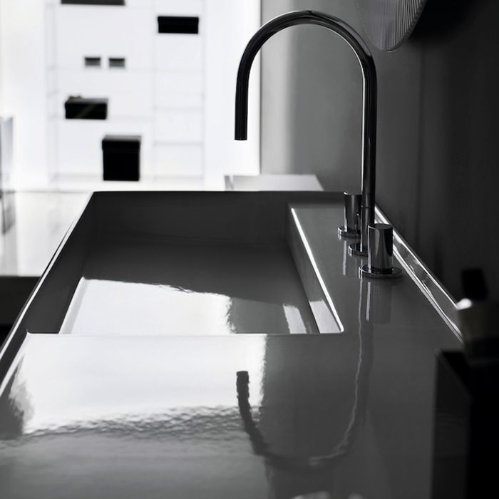 Laufen Kartell Смеситель для раковины на 3 отв, с донным клапаносм, поворотный излив, цвет: хром