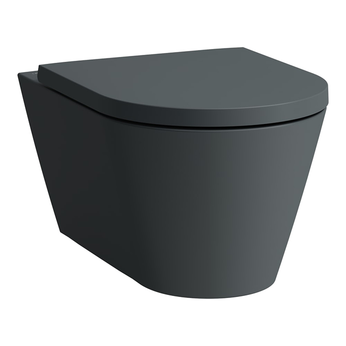 Laufen Kartell Унитаз подвесной, Rimless, c покрытием LCC, цвет: графит матовый