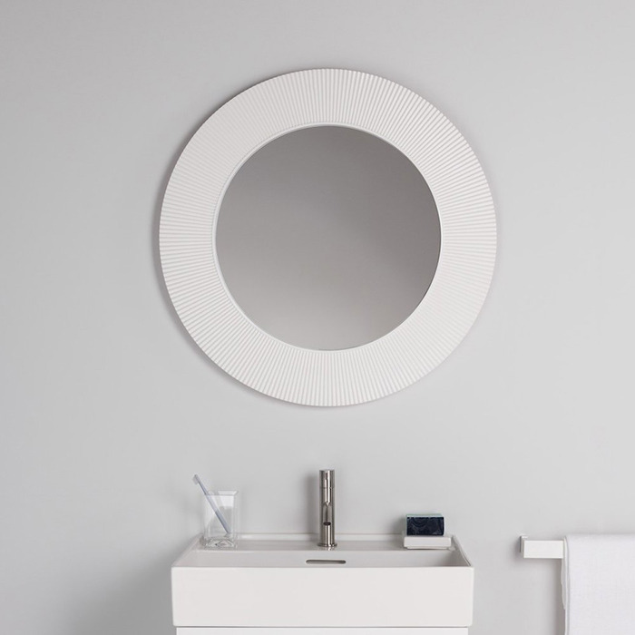 Laufen Kartell Зеркало круглое, настенное, без подсветки, цвет: белый