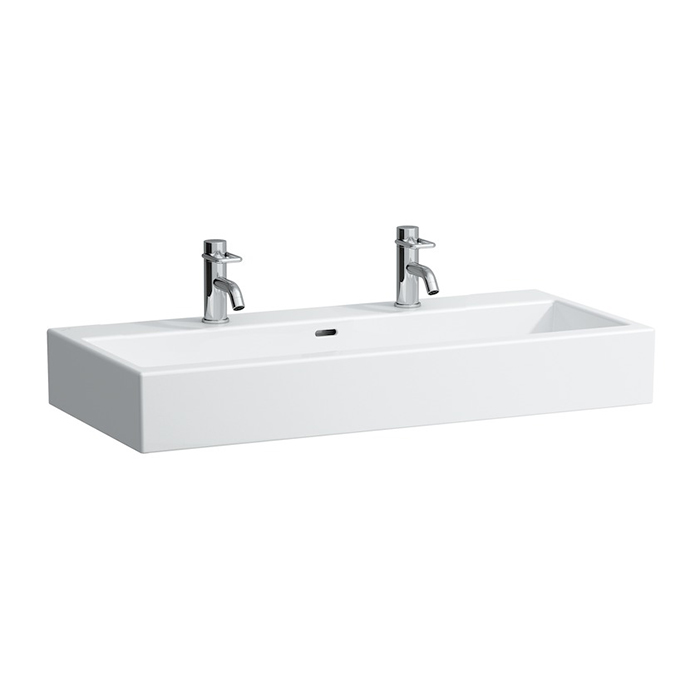 Laufen Living City Раковина, 2 отв, цвет: белый