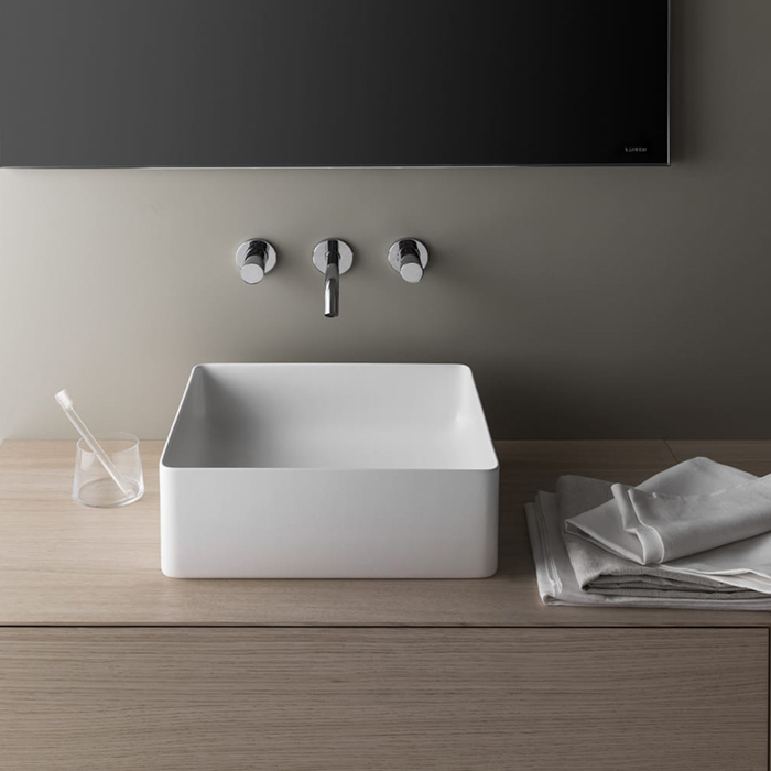 Laufen Living Square Раковина накладная, без отв, без перелива, цвет: белый