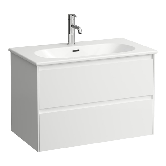 Laufen Lua База подвесная, с раковиной, с 1 отв, 2 ящика, цвет: белый матовый