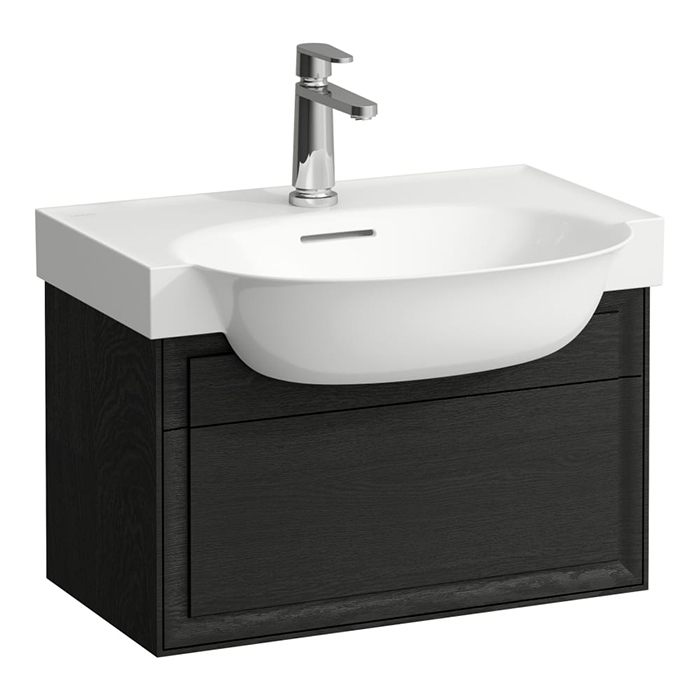 Laufen New Classic Тумба с раковиной, 1 ящик, подвесная, цвет: черный дуб