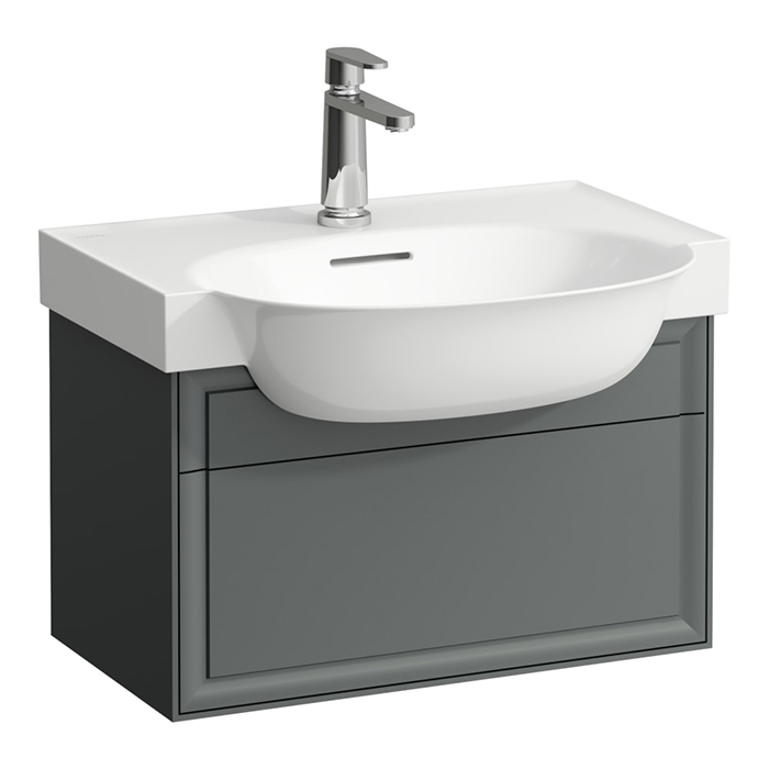 Laufen New Classic Тумба с раковиной, 1 ящик, подвесная, цвет: серый