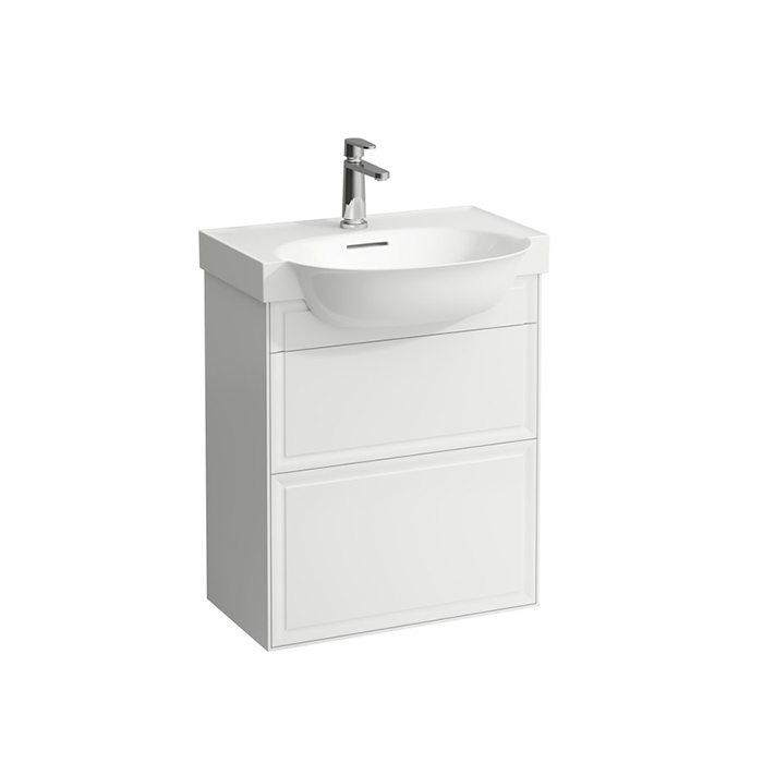 Laufen New Classic Тумба с раковиной, 2 ящика, подвесная, цвет: белый глянцевый