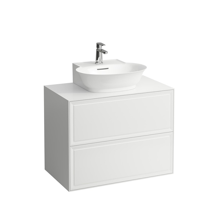 Laufen New Classic Тумба с раковиной, 2 ящиками, подвесная, цвет: белый глянцевый