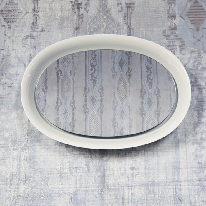 Laufen New Classic Зеркало в керамической раме с подсветкой LED, цвет: белый глянцевый