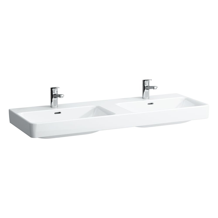Laufen Pro S Раковина двойная, подвесная, с 1 отв, на каждую раковину, цвет: белый глянцевый