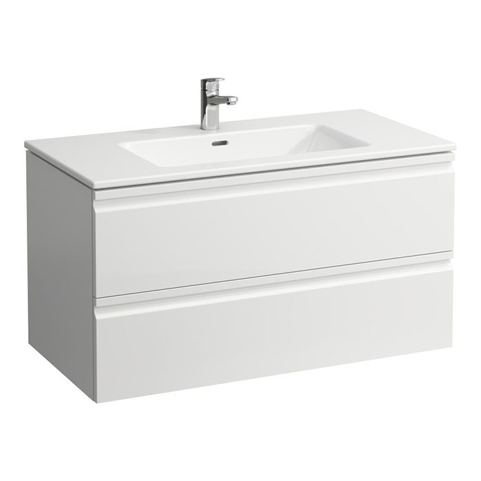 Laufen PRO S Тумба подвесная, с раковиной Slim, 2 ящика, вкл. комплект органайзер, цвет: белый матовый