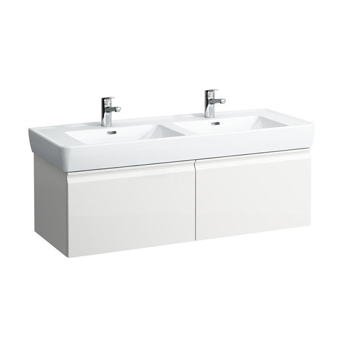 Laufen Pro Тумба с раковиной, 2 выдв ящика, цвет: белый глянцевый
