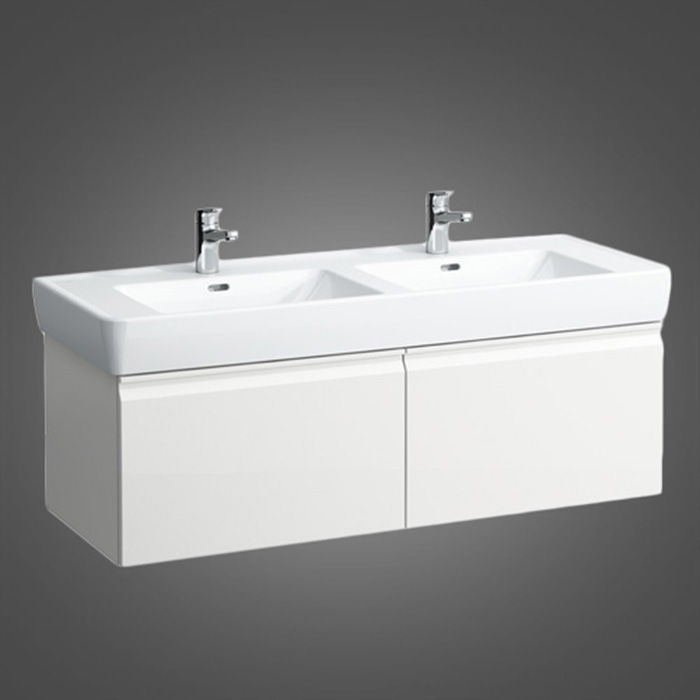 Laufen Pro Тумба с раковиной, подвесная, 2 выдв ящика, цвет: белый матовый