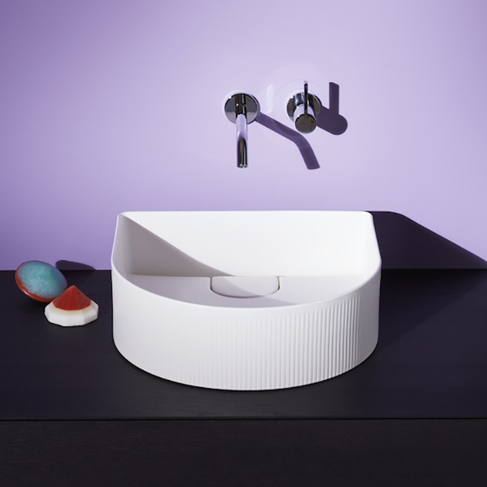 Laufen Sonar Раковина, накладная, без отв, без перелива, с текстурой, цвет: белый глянцевый