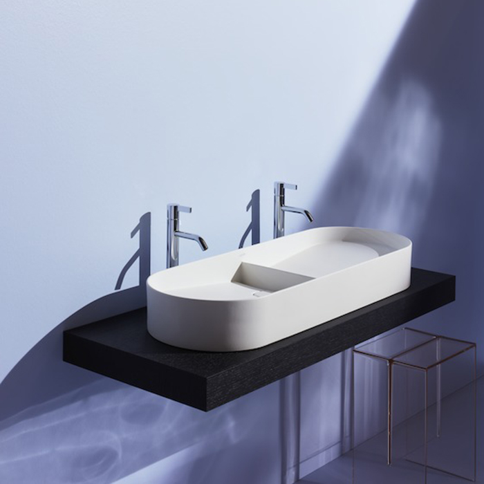 Laufen Sonar Раковина, без отв, двойная, без перелива, покрытие LCC, цвет: белый