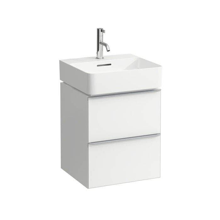 Laufen Space База с раковиной, подвесная, 1 отв, с 2 ящиками, цвет: белый матовый