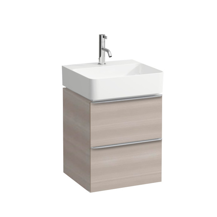 Laufen Space База с раковиной, подвесная, 1 отв, с 2 ящиками, цвет: светлый орех