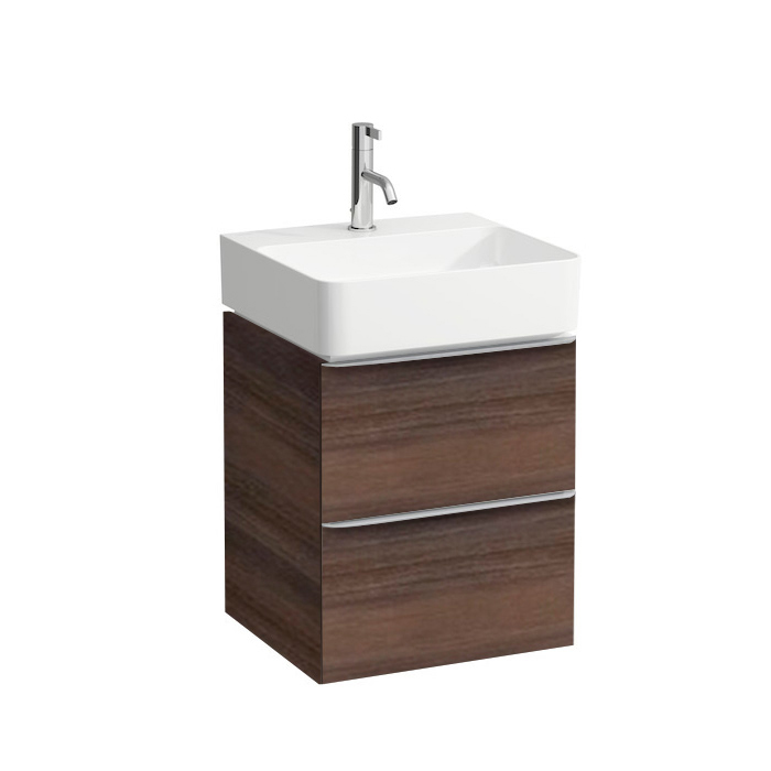 Laufen Space База с раковиной, подвесная, 1 отв, с 2 ящиками, цвет: темный вяз