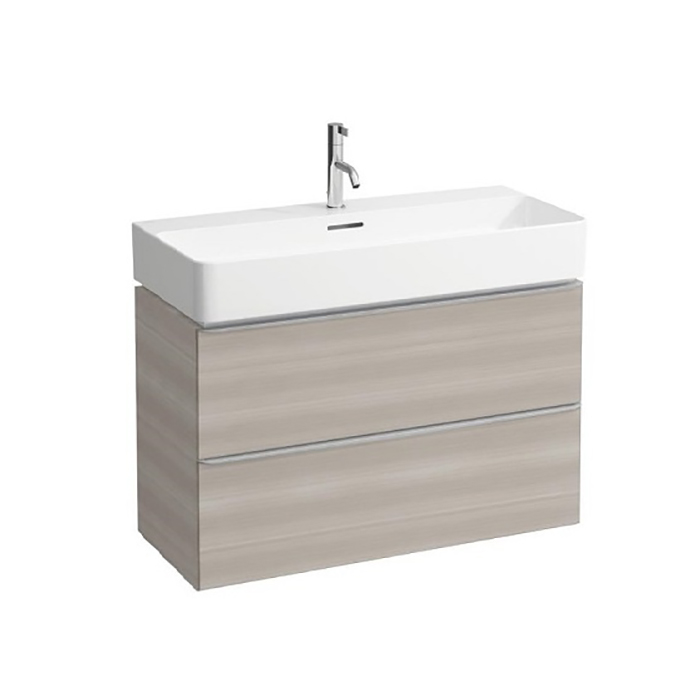 Laufen Space Тумба с раковиной, 2 ящика, подвесная, цвет: орех