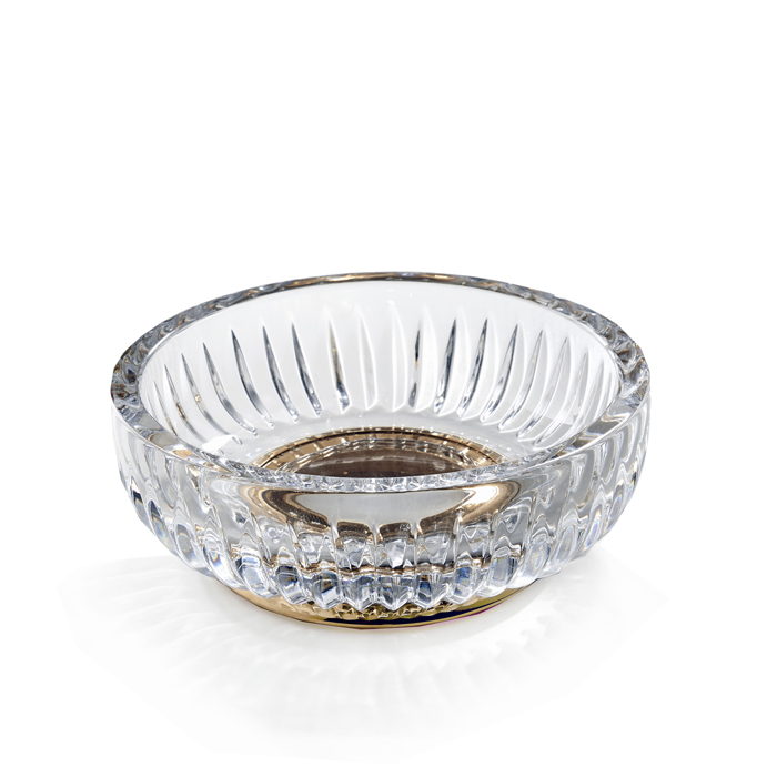 3SC Elegance Мыльница настольная, цвет: прозрачный хрусталь/латунь сатинированная матовая