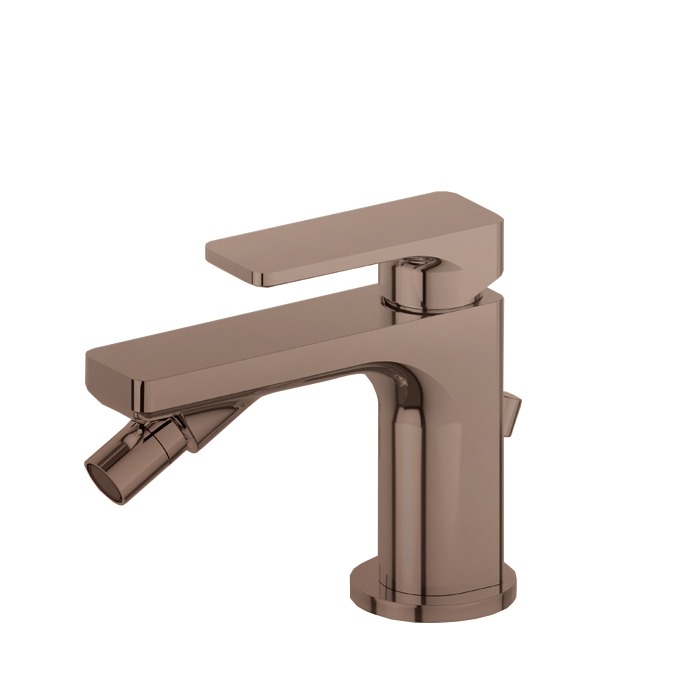 Newform B-Easy Смеситель для биде, 1 отв, с донным клапаном, цвет: copper glossy