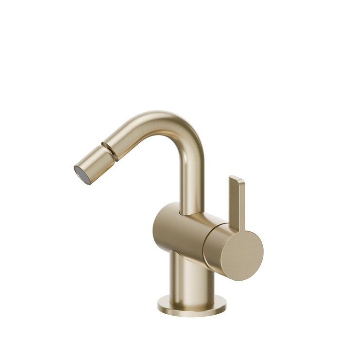 Newform Blink Chic Смеситель для биде, 1 отв, с донным клапаном, цвет: PVD brushed pale gold