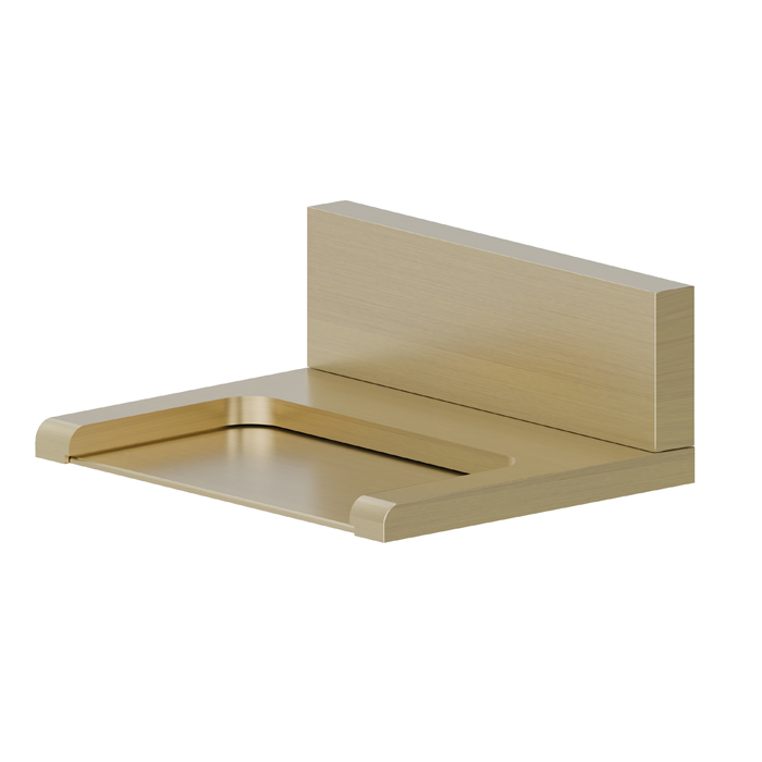 Newform Cascate Излив водопадный, открытый, цвет: PVD brushed pale gold
